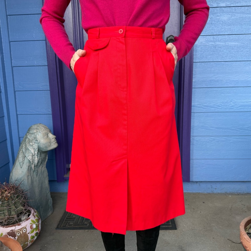 Vintage Red A-Line Women’s Skirt by Norton McNaughton